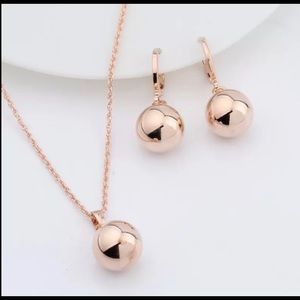 Ball Geometric  Dangle Earrings Set  Women Wedding Party Exquisite Jewelry Set